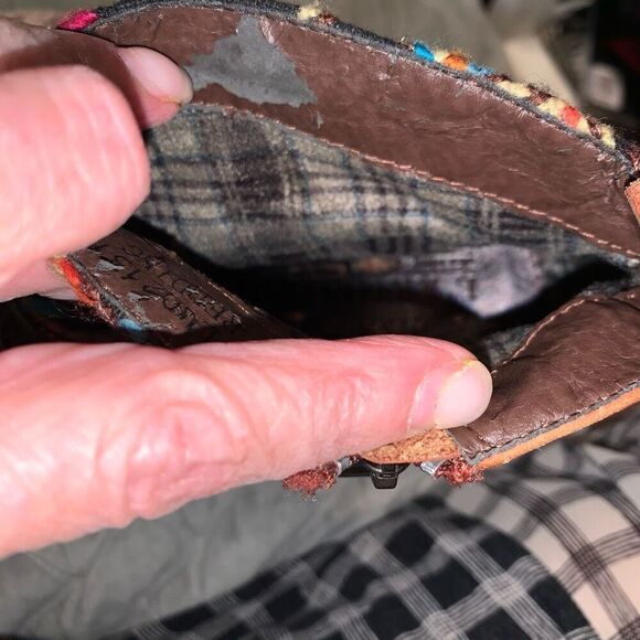 Spring Step L’Artiste Redding Ankle Boot Leather&Fabric Multi-Color Block Heel 7 - Picture 9 of 9